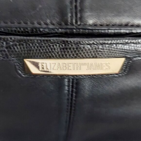 Elizabeth and James Black Lambskin Crossbody Bag NWOT Designer - Picture 7 of 10
